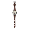 Fossil Sport Tourer Chronograph White Dial Brown Leather Strap Watch for Men - FS6042