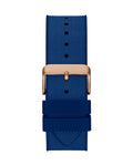 Guess Navigator Chronograph Blue Dial Blue Rubber Strap Watch for Men - GW0264G4