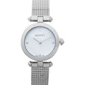 Gucci Diamantissima Quartz Diamonds Mother of Pearl Dial Silver Mesh Bracelet Watch for Women - YA141504