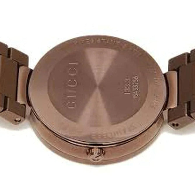 Gucci Interlocking G Quartz Brown Dial Brown Steel Strap Watch for Women - YA133317