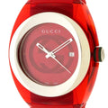 Gucci Sync XXL Quartz Red Dial Red Rubber Strap Unisex Watch - YA137103