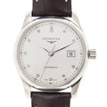 Longines Master Collection Automatic 40mm White Dial Brown Leather Strap Watch for Men - L2.793.4.77.3