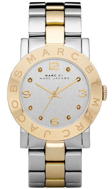 Marc Jacobs Amy Silver Dial Two Tone Steel Strap Watch for Women - MBM3139