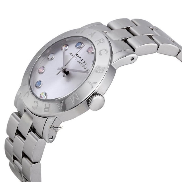 Marc Jacobs Amy White Dial Silver Steel Strap Watch for Women - MBM3140