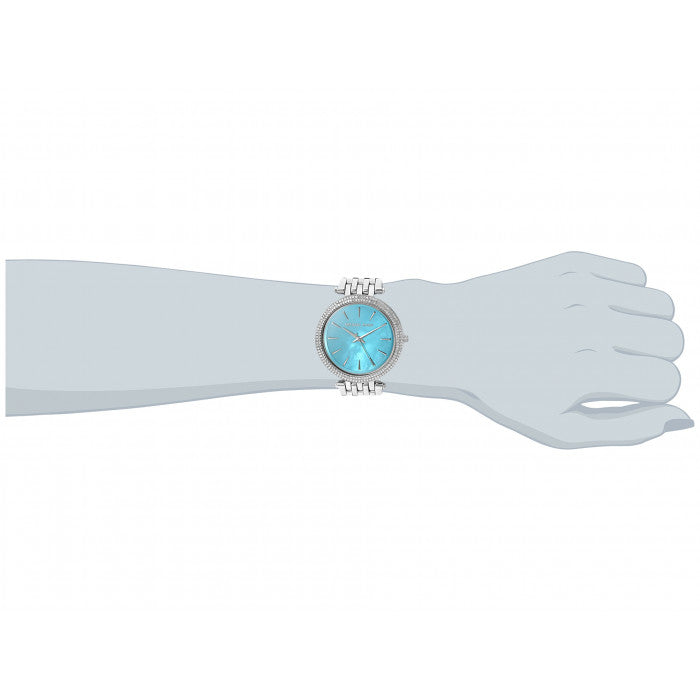 Michael Kors Darci Mother of Pearl Blue Dial Silver Steel Strap Watch for Women - MK3515