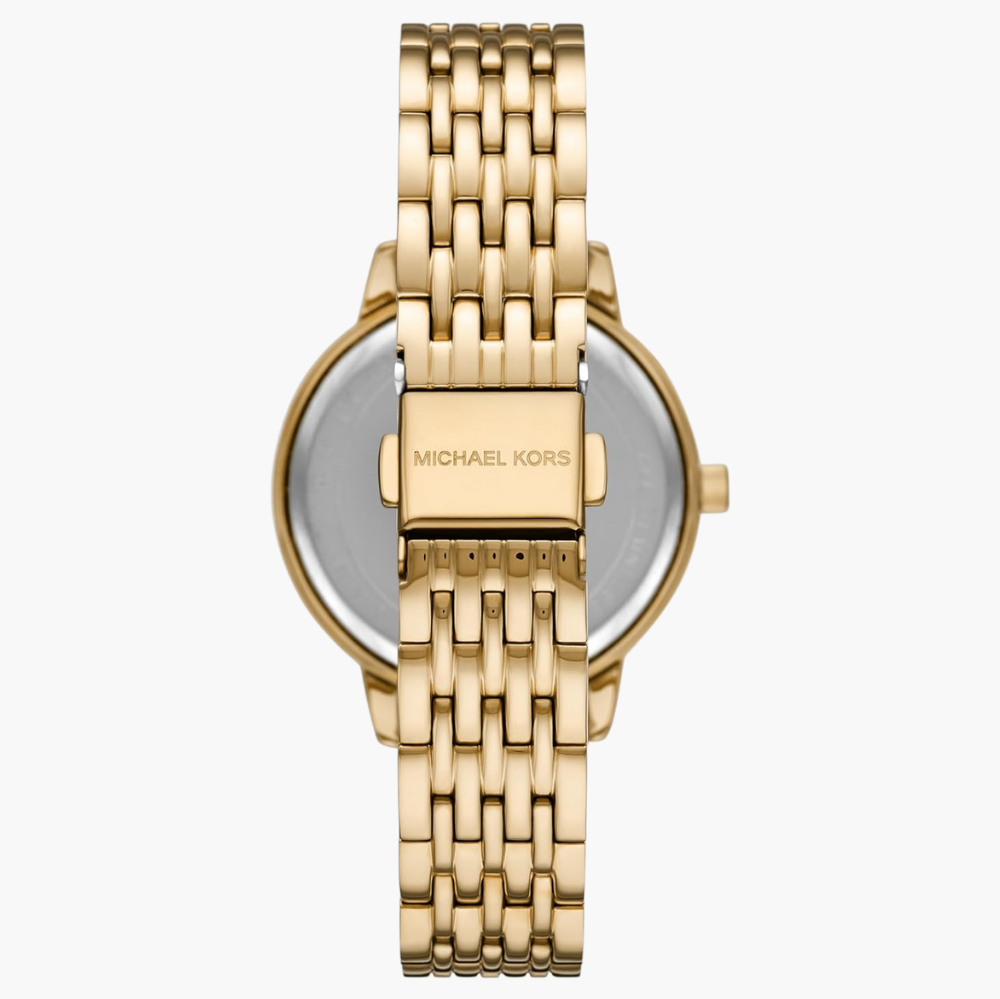 Michael Kors Melissa Quartz Gold Dial Gold Steel Strap Watch for Women - MK4368