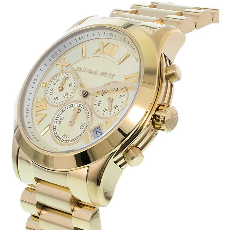 Michael Kors Cooper Gold Dial Gold Steel Strap Watch for Women - MK6274