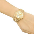 Michael Kors Cooper Gold Dial Gold Steel Strap Watch for Women - MK6274