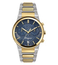 Salvatore Ferragamo Sapphire Chrono Blue Dial Two Tone Steel Strap Watch for Men - SFME00521