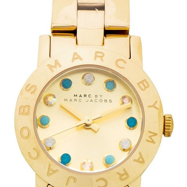 Marc Jacobs Amy Dexter Gold Dial Gold Steel Strap Watch for Women - MBM3218