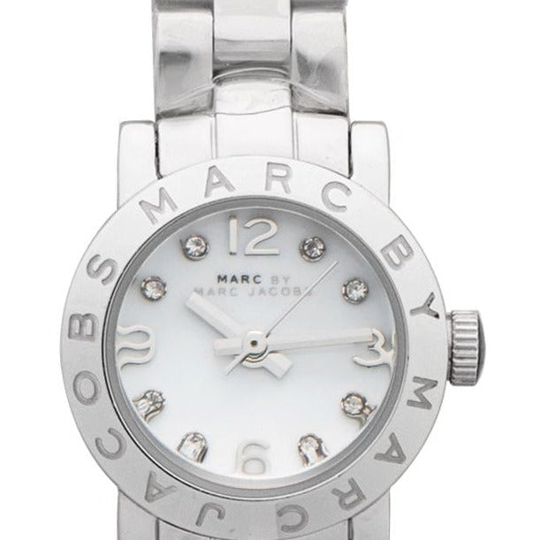 Marc Jacobs Amy White Dial Silver Steel Strap Watch for Women - MBM8611