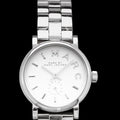 Marc Jacobs Baker White Dial Silver Steel Strap Watch for Women - MBM3246