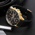 Maserati SFIDA Chronograph Black Dial Rubber Strap Watch For Men - R8871640001
