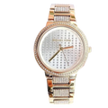 Michael Kors Gabbi Crystals Gold Dial Gold Steel Strap Watch For Women - MK3985