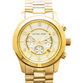 Michael Kors Runway Gold Dial Gold Steel Strap Watch for Men - MK8077