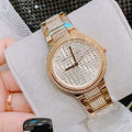 Michael Kors Gabbi Crystals Gold Dial Gold Steel Strap Watch For Women - MK3985