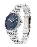Omega De Ville Prestige Co-Axial Orbis Blue Dial Silver Steel Strap Watch for Men - 424.10.40.20.03.001