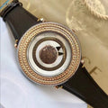 Versace V Metal Icon Quartz Silver Dial Brown Leather Strap Watch For Men - VQL010015