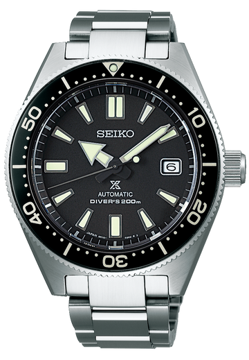 Seiko Prospex Automatic Diver Black Dial Silver Steel Strap Watch For Men - SPB051J1