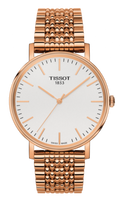 Tissot Everytime Medium White Dial Rose Gold Mesh Bracelet Watch For Men - T109.410.33.031.00