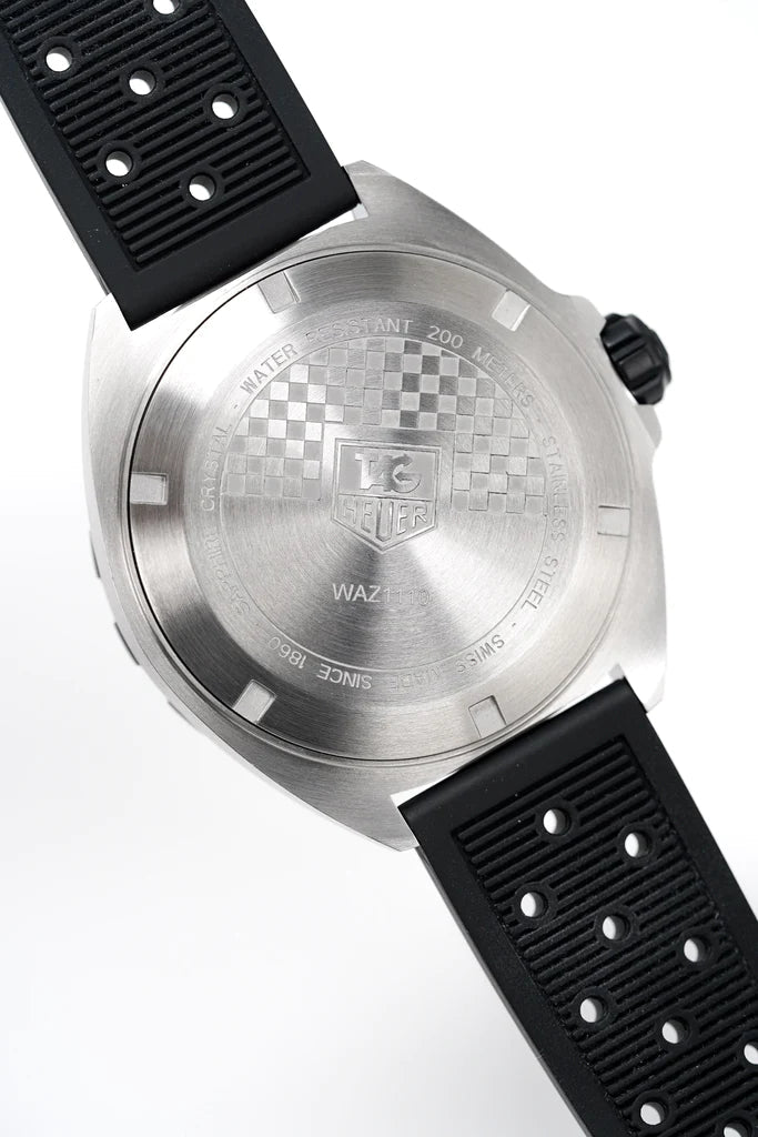 Tag Heuer Formula 1 Alarm Quartz Black Dial Black Rubber Strap Watch for Men - WAZ111A.FT8023