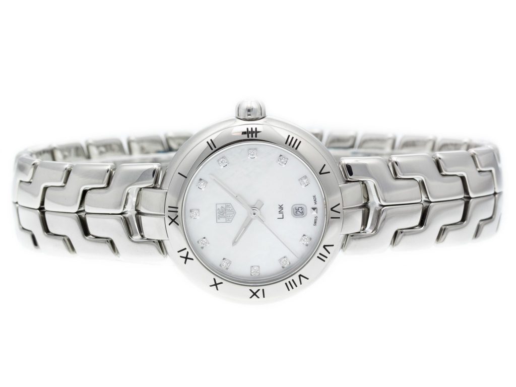 Tag Heuer Link Diamonds Mother of Pearl Dial Silver Steel Strap Watch for Women - WAT1417.BA0954