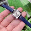 Tissot Lovely Square Silver Dial Blue Leather Strap Watch For Women - T058.109.16.031.00