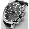Tommy Hilfiger Harrison Chronograph Black Dial Black Leather Strap Watch for Men - 1790875