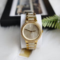 Michael Kors Gabbi Crystals Gold Dial Gold Steel Strap Watch For Women - MK3985