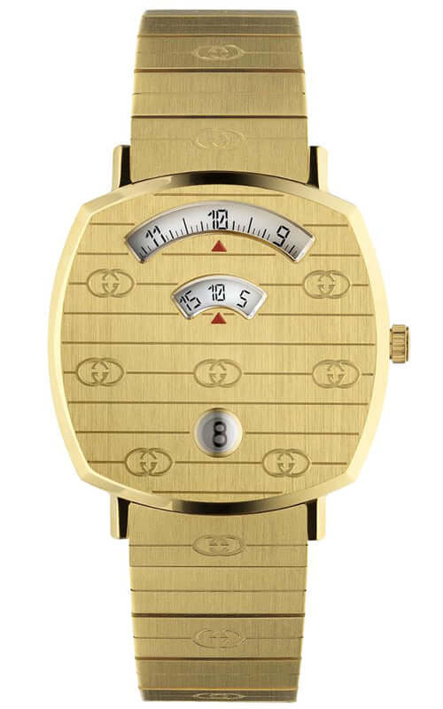 Gucci Grip Yellow Gold Dial Yellow Gold Steel Strap Unisex Watch - YA157403