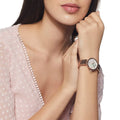 Emporio Armani Arianna Analog Mother of Pearl Dial Rose Gold Steel Strap Watch For Women - AR11196