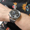 Emporio Armani Chronograph Grey Dial Two Tone Steel Strap Watch For Men - AR11391