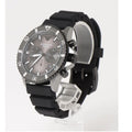Emporio Armani Diver Chronograph Black Dial Black Silicon Strap Watch For Men - AR11515