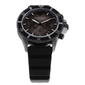 Emporio Armani Diver Chronograph Black Dial Black Silicon Strap Watch For Men - AR11515