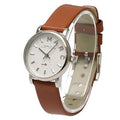 Marc Jacobs Baker White Dial Brown Leather Strap Watch for Women - MBM1270