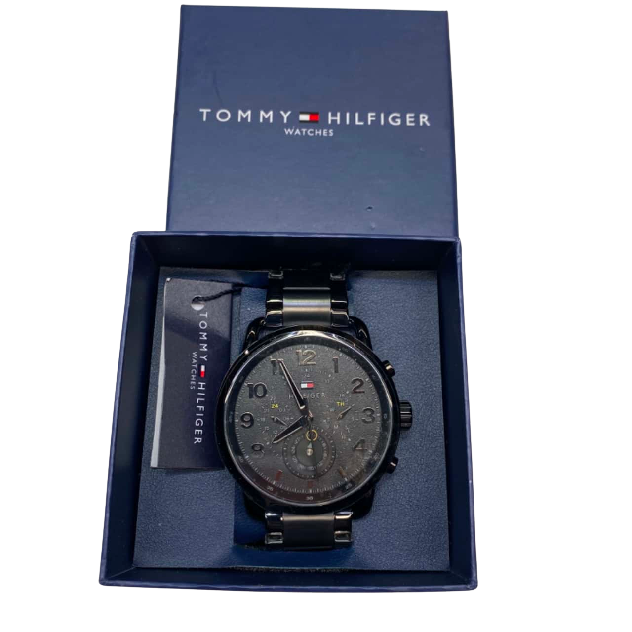 Tommy Hilfiger Briggs Black Dial Black Steel Strap Watch for Men - 1791423