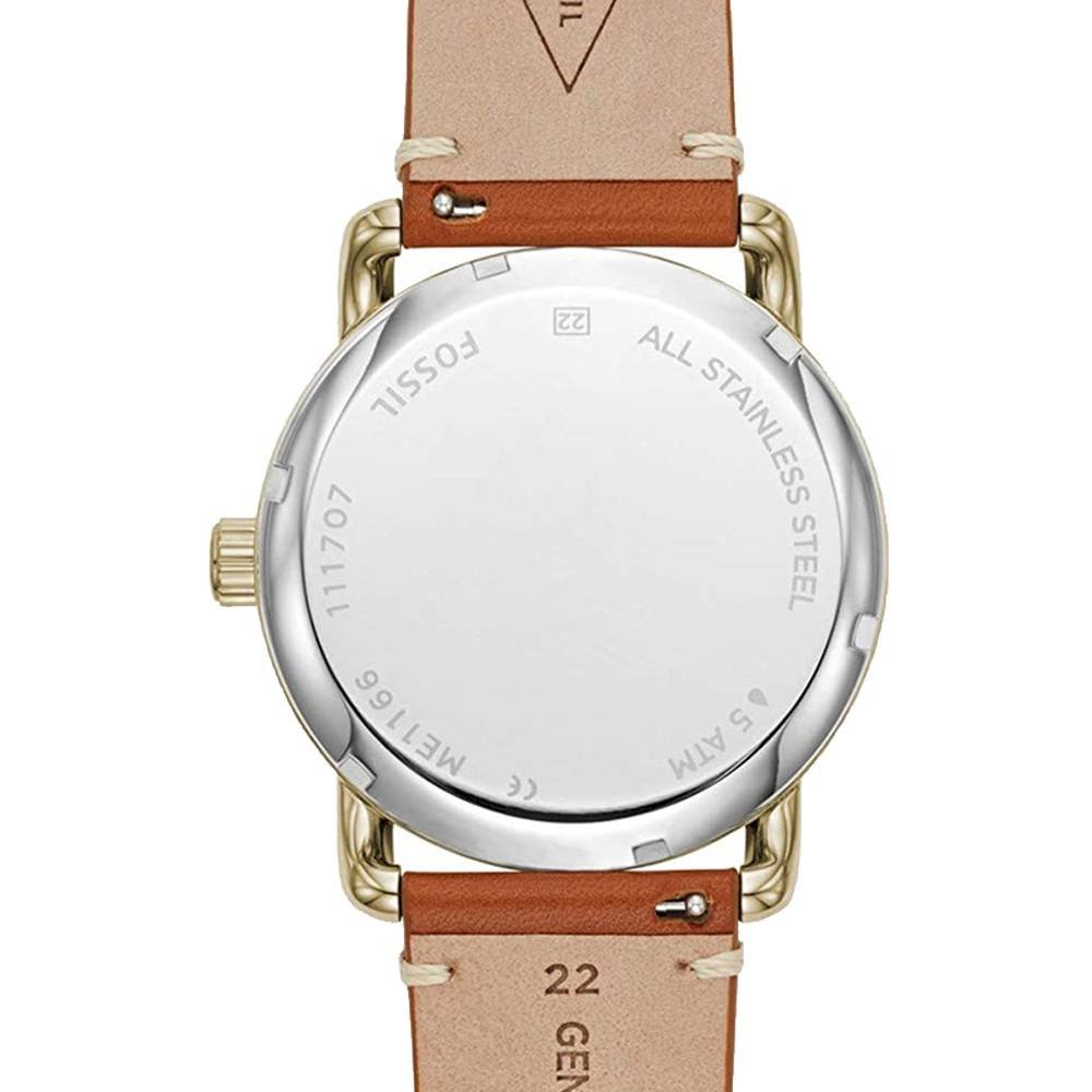 Fossil The Commuter Twist Black Dial Brown Leather Strap Watch for Men - ME1166