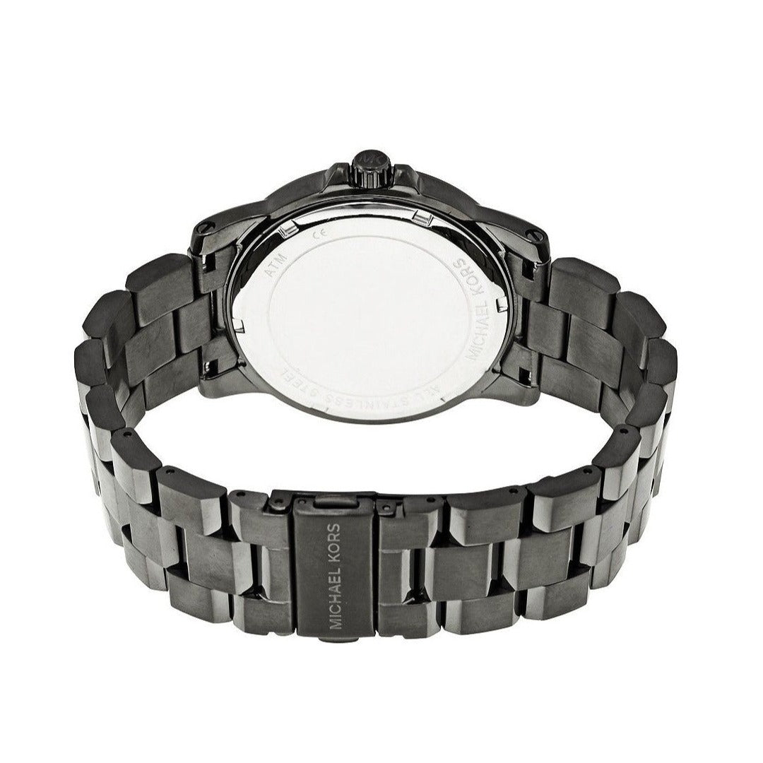 Michael Kors Paxton Analog Blue Dial Grey Steel Strap Watch For Men - MK8499