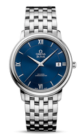 Omega De Ville Prestige Co-Axial Orbis Blue Dial Silver Steel Strap Watch for Men - 424.10.40.20.03.001