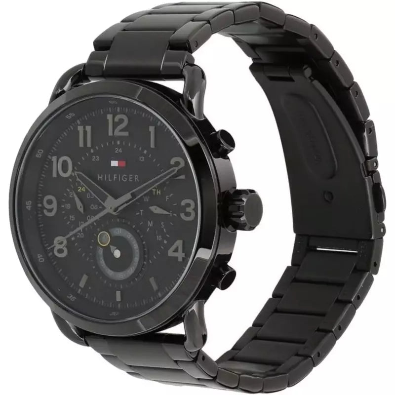Tommy Hilfiger Briggs Black Dial Black Steel Strap Watch for Men - 1791423