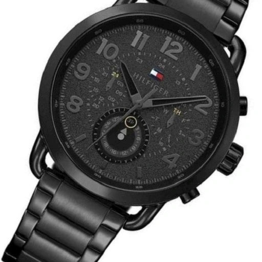 Tommy Hilfiger Briggs Black Dial Black Steel Strap Watch for Men - 1791423