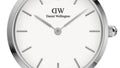 Daniel Wellington Iconic Link White Dial Silver Steel Strap Watch For Women - DW00100207
