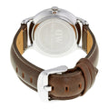 Daniel Wellington Dapper Bristol White Dial Brown Leather Strap Watch For Women - DW00100098