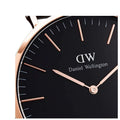 Daniel Wellington Classic Sheffield Black Dial Black Leather Strap Watch For Men - DW00100127