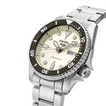 Seiko 5 Sports SKX Automatic Cream Dial Silver Steel Strap Watch For Men - SRPK31K1