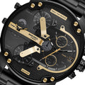 Diesel Mr. Daddy 2.0 Chronograph Black Dial Black Steel Strap Watch For Men - DZ7435