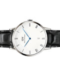 Daniel Wellington Dapper Reading White Dial Black Leather Strap Watch For Men - DW00100108