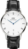 Daniel Wellington Dapper Reading White Dial Black Leather Strap Watch For Men - DW00100108