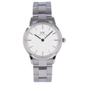 Daniel Wellington Iconic Link White Dial Silver Steel Strap Watch For Women - DW00100205