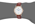 Daniel Wellington Dapper St Mawes White Dial Brown Leather Strap Watch For Women - DW00100091